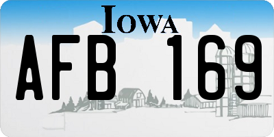 IA license plate AFB169