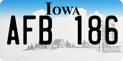 IA license plate AFB186