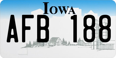 IA license plate AFB188