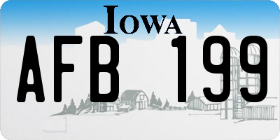 IA license plate AFB199
