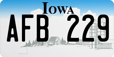 IA license plate AFB229