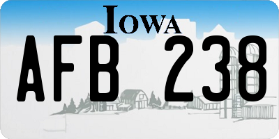 IA license plate AFB238