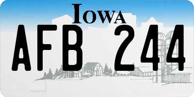 IA license plate AFB244