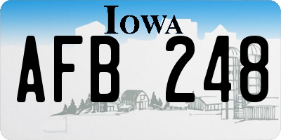 IA license plate AFB248