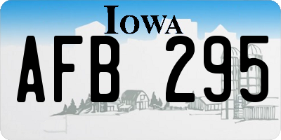 IA license plate AFB295