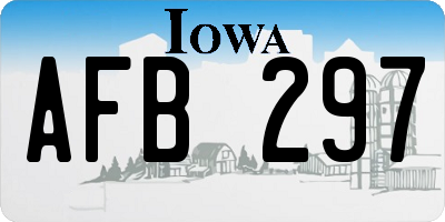 IA license plate AFB297
