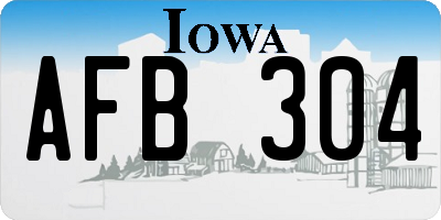 IA license plate AFB304
