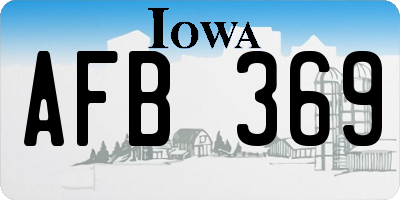IA license plate AFB369