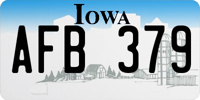 IA license plate AFB379
