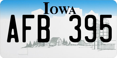 IA license plate AFB395
