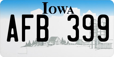 IA license plate AFB399