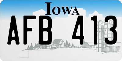 IA license plate AFB413