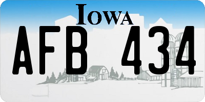 IA license plate AFB434