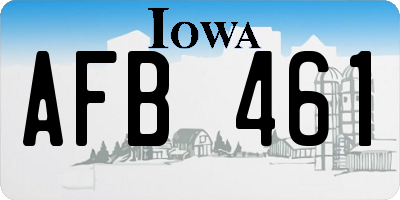 IA license plate AFB461