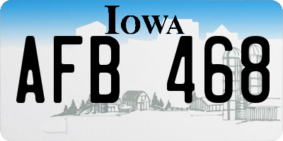 IA license plate AFB468