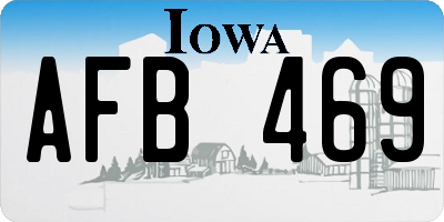IA license plate AFB469