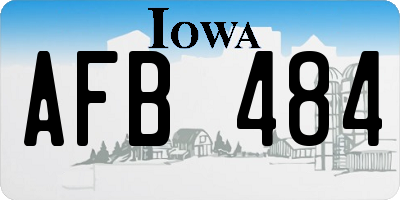 IA license plate AFB484