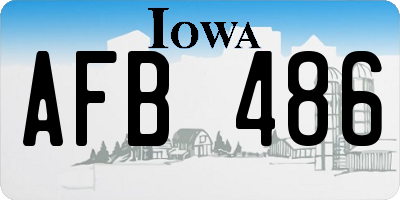 IA license plate AFB486