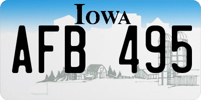 IA license plate AFB495