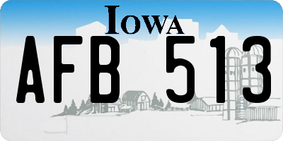 IA license plate AFB513