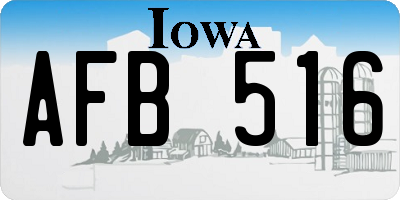IA license plate AFB516