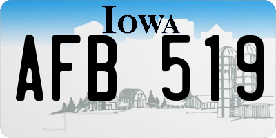 IA license plate AFB519