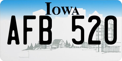 IA license plate AFB520