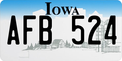IA license plate AFB524
