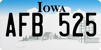 IA license plate AFB525