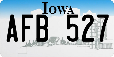 IA license plate AFB527