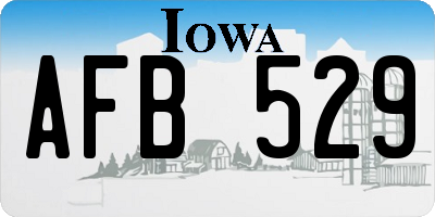 IA license plate AFB529