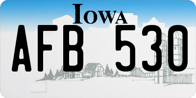 IA license plate AFB530