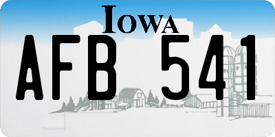 IA license plate AFB541