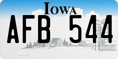 IA license plate AFB544
