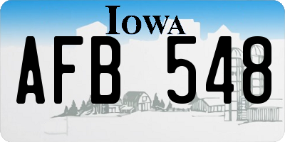 IA license plate AFB548