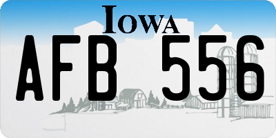 IA license plate AFB556