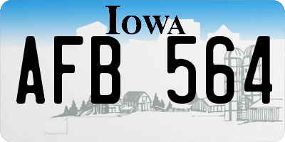 IA license plate AFB564