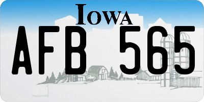 IA license plate AFB565