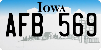 IA license plate AFB569