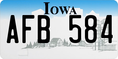 IA license plate AFB584