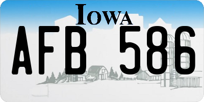 IA license plate AFB586