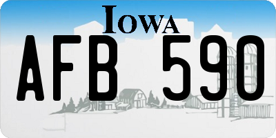IA license plate AFB590