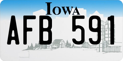 IA license plate AFB591