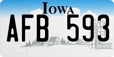 IA license plate AFB593