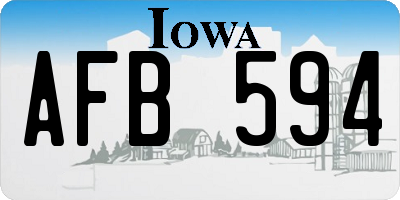 IA license plate AFB594