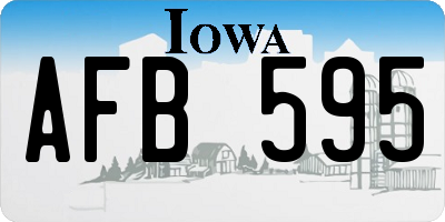 IA license plate AFB595