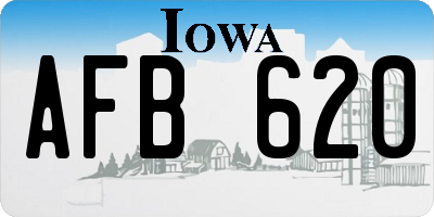 IA license plate AFB620