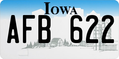 IA license plate AFB622