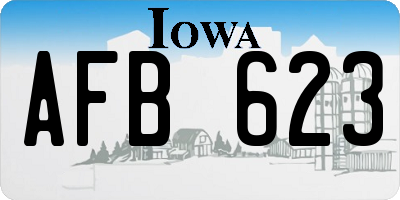 IA license plate AFB623