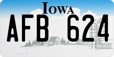 IA license plate AFB624
